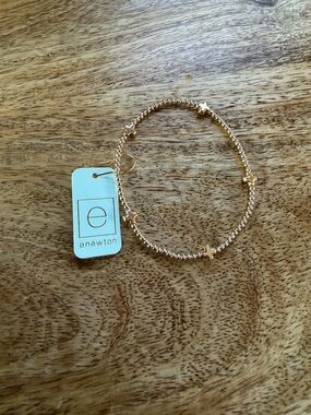 ENewton Signature Cross Beaded Bracelet - Gold